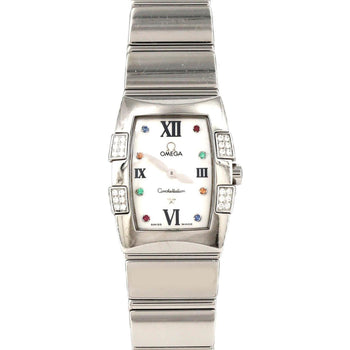 Omega Constellation Quadrella D-8P 1585.79 Stainless Steel Quartz Watch