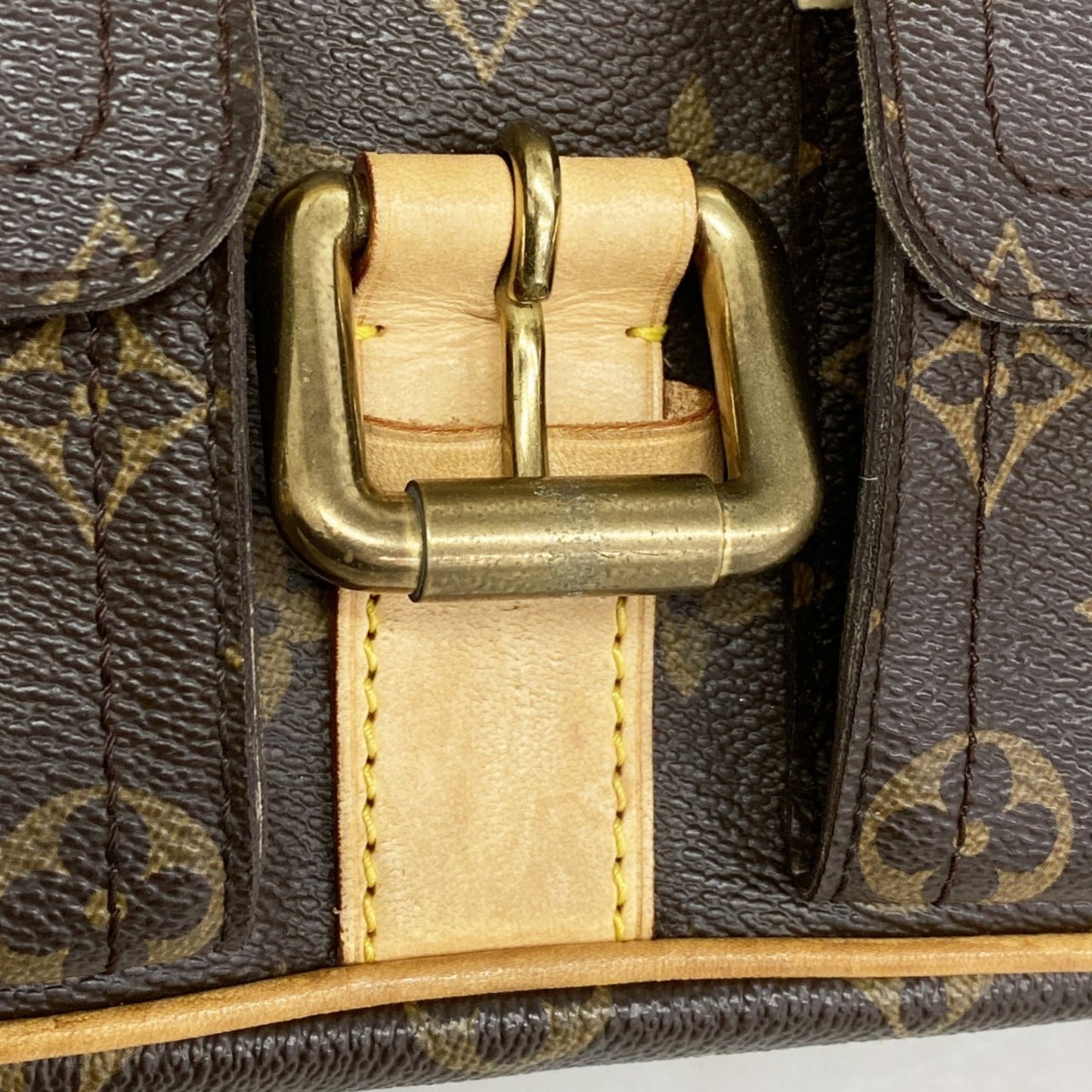 Louis Vuitton Monogram Hudson Shoulder Bag M40027 Brown
