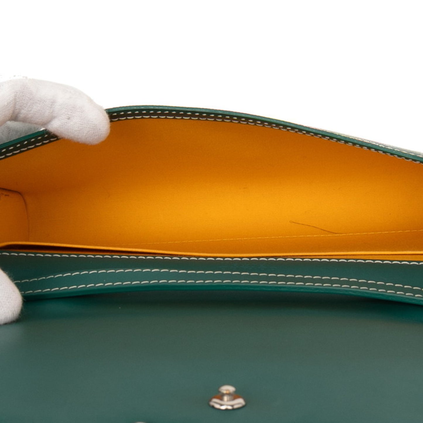 Goyard Monte Carlo Pm Clutch/Shoulder Bag In Green Leather