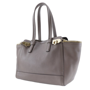 Salvatore Ferragamo Gancini Tote Bag Dy-21-D993 Calf Brown A5 Type