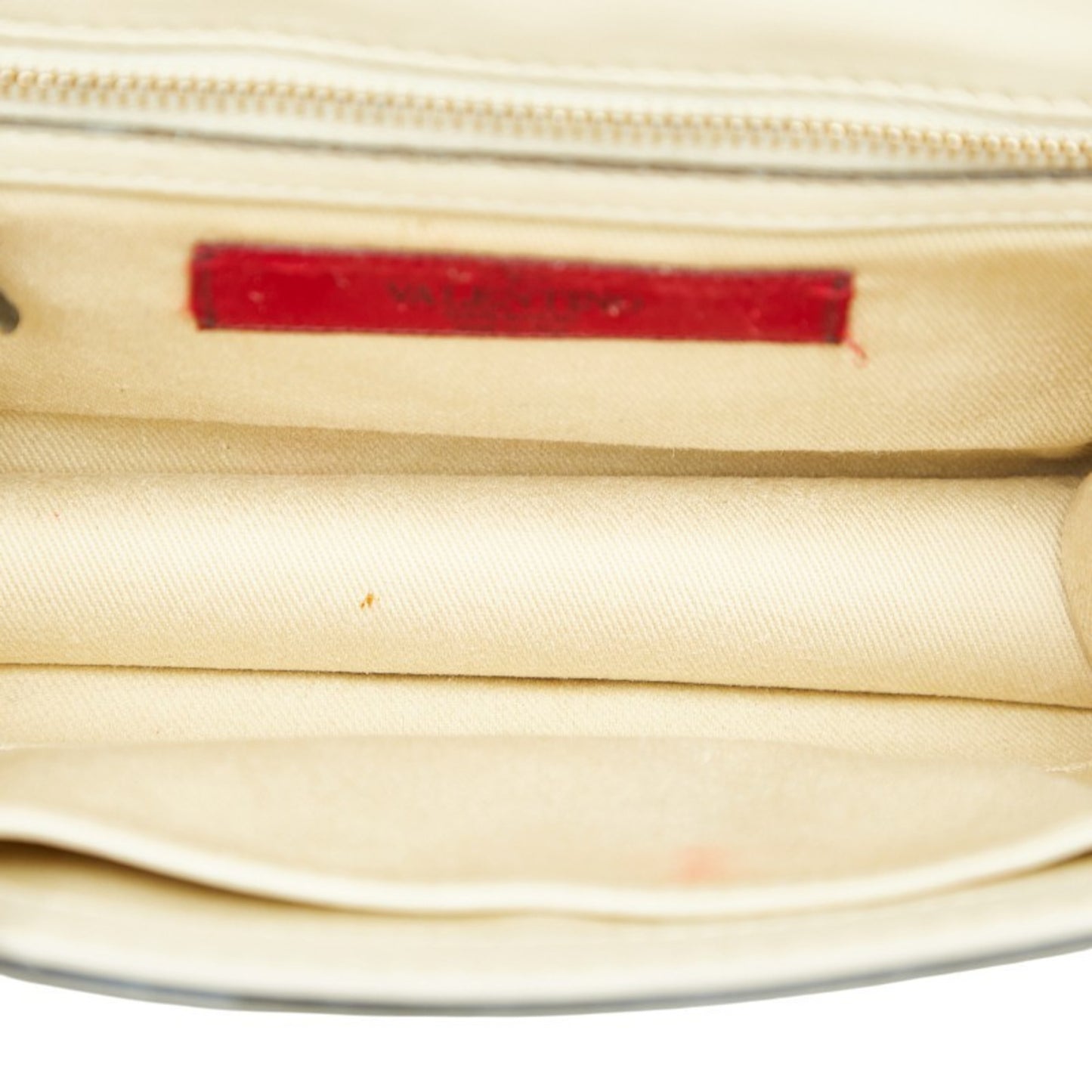 Valentino Studded Chain Shoulder Bag In White