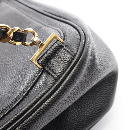 Chanel Coco Mark Backpack Bag In Grained Calf Leather