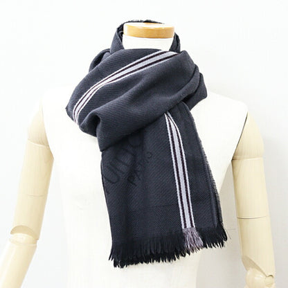 Louis Vuitton Echarpe Messager Damier Geant Scarf Dark Grey 100% Wool M72685