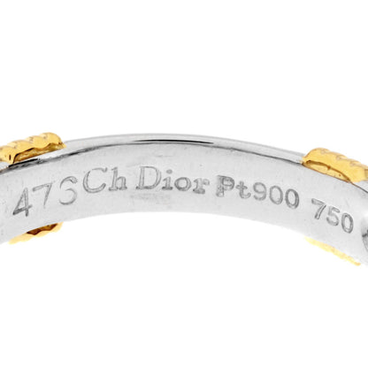 Christian Dior Dior Full Eternity Ring Diamond Size 10 K18Yg 3.6G Pt900 Yellow Gold Platinum