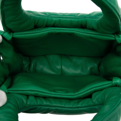 Prada Triangle Logo Plate Mini Handbag/Shoulder Bag 2Way 1Ba359 Green Leather