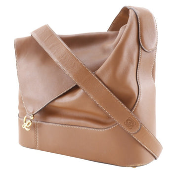 Loewe L Shoulder Bag Calf Brown A5 Logo