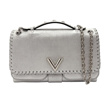 Louis Vuitton Handbag Shoulder Bag Valley Chain Leather Silver