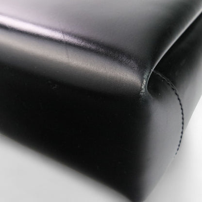 Gucci Vintage Leather Turnlock Handbag In Black