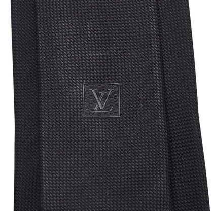 Louis Vuitton Monogram Tie Mr0232 Black Silk