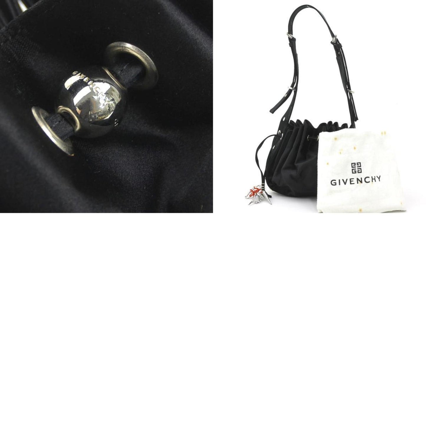 Givenchy Shoulder Bag In Black Satin