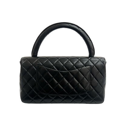 Chanel Vintage Matelasse Coco Mark Lambskin Leather Handbag