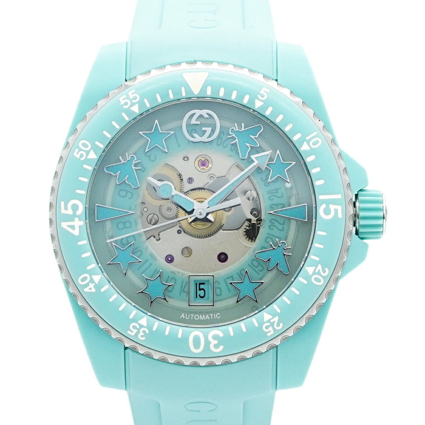 Gucci Dive Watch 136.3 Ya136344 Blue Dial