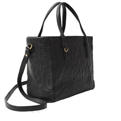 Salvatore Ferragamo Bonnie Shoulder Bag In Black Embossed Calfskin Leather (Re-21F963)