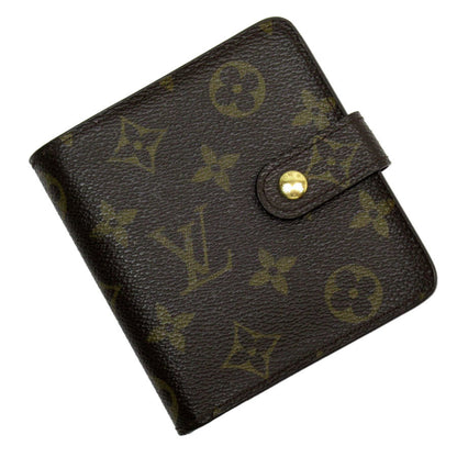 Louis Vuitton Louis Vuitton Bi-Fold Wallet Monogram Compact Zip Canvas Brown