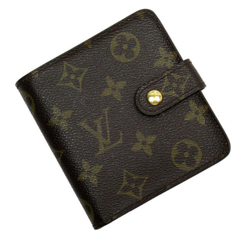 Louis Vuitton Louis Vuitton Bi-Fold Wallet Monogram Compact Zip Canvas Brown