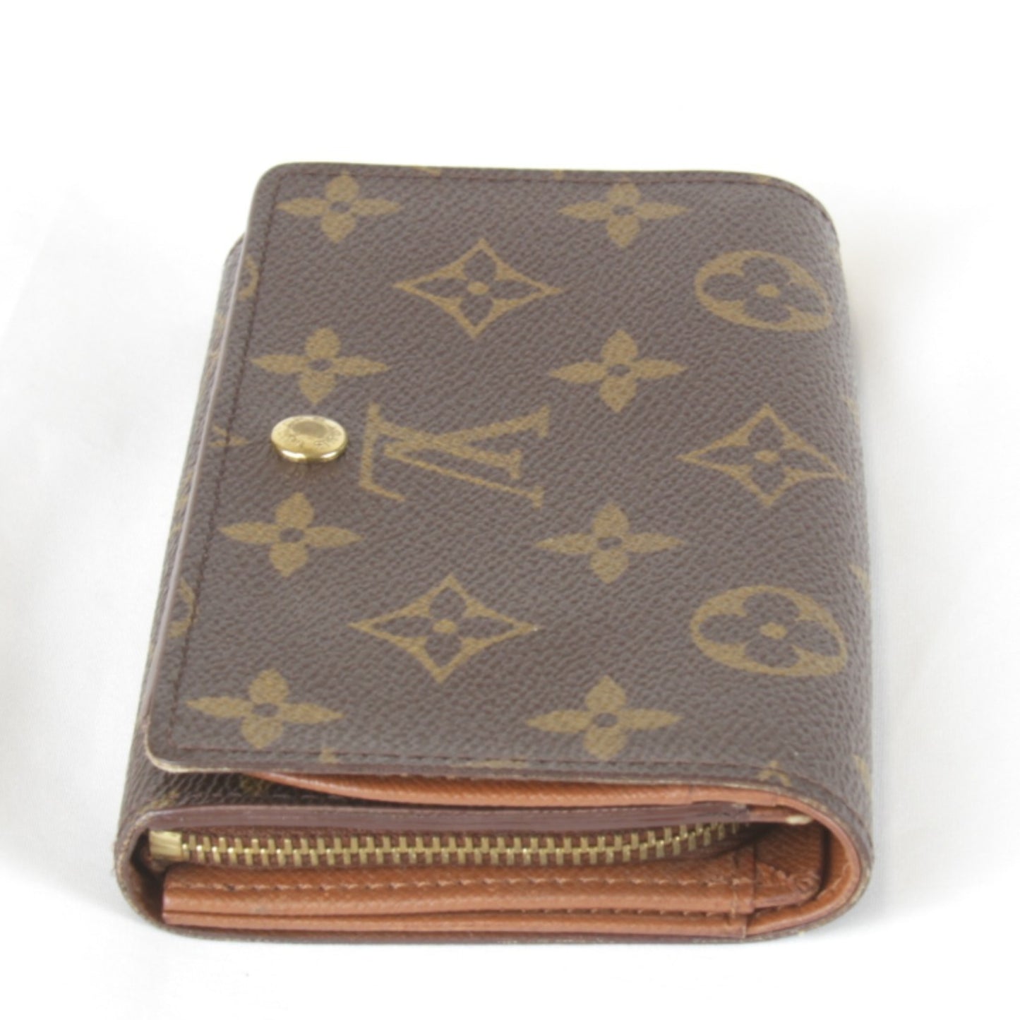 Louis Vuitton Louis Vuitton Porte Monnaie-Vieux-Trsor M61730 Bifold Wallet Monogram Canvas