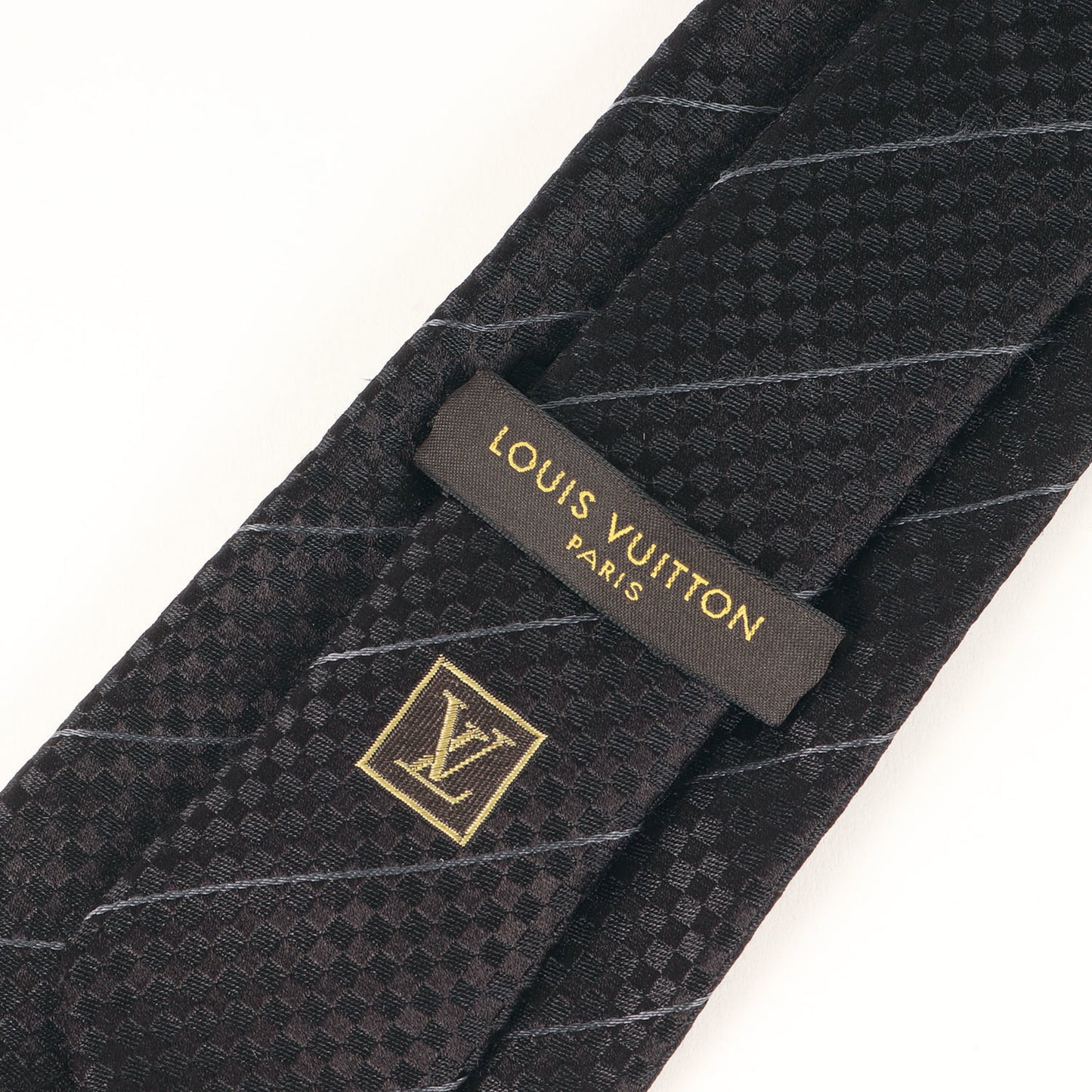 Louis Vuitton Louis Vuitton Micro Damier Regimental Silk Cravate Tie In Black
