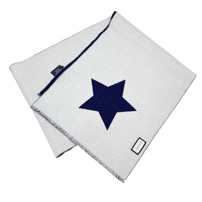 Gucci Beestar Scarf In Navy And White For Men Women