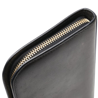 Saint Laurent Round Zip Long Wallet 326599 Black Leather