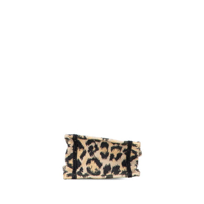 Christian Dior Dior Book Tote Mini Leopard Print Phone Bag Shoulder Beige Black Canvas