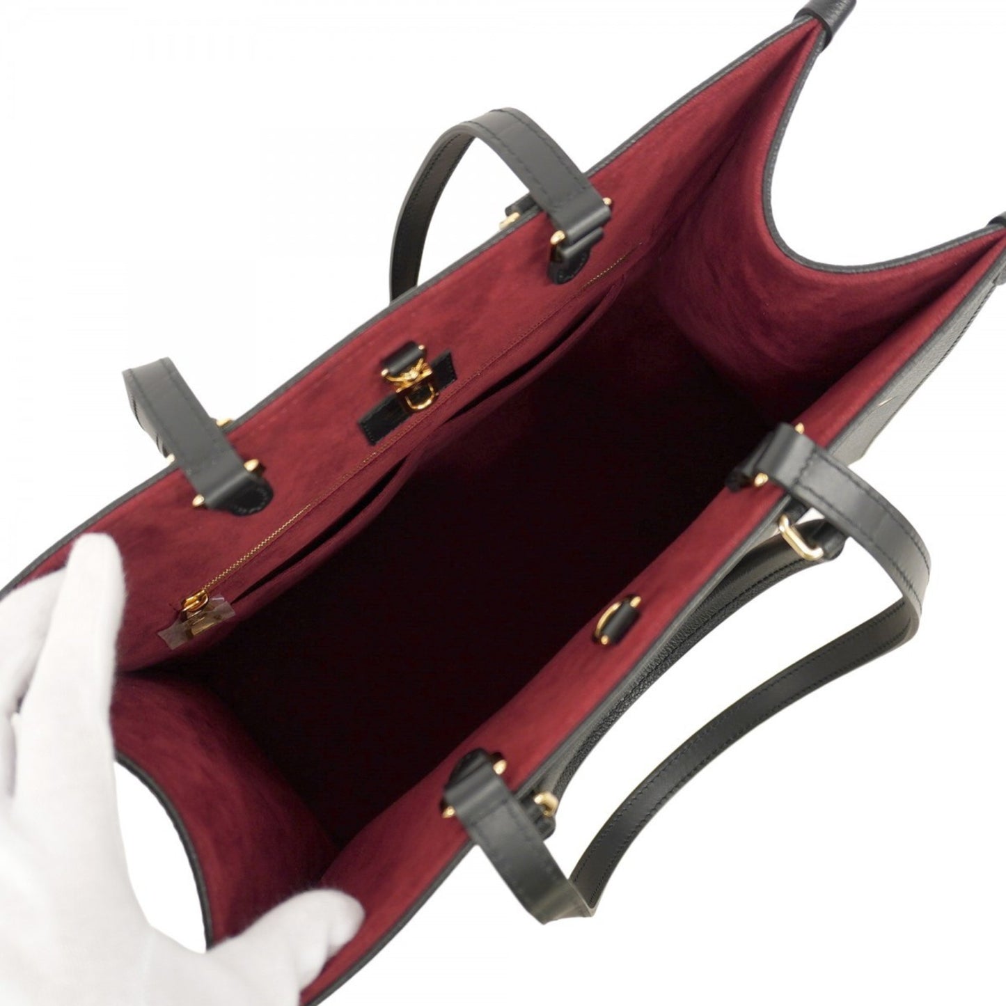 Louis Vuitton Monogram Empreinte On-The-Go Mm Tote Bag M45495 Black/Beige 2-Way