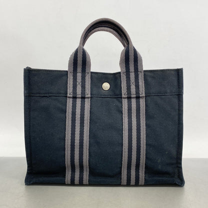 Hermes Tote Bag Foul To Pm Canvas Black