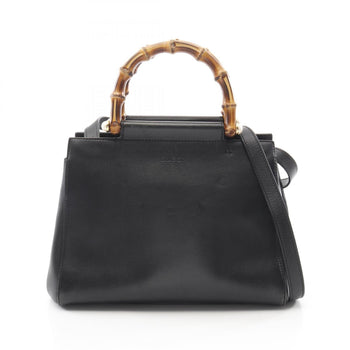 Gucci Nimfair Bamboo Handbag Leather