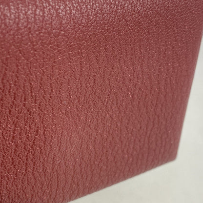 Hermes Herms Calvi Duo Chevre Card Case In Bordeaux