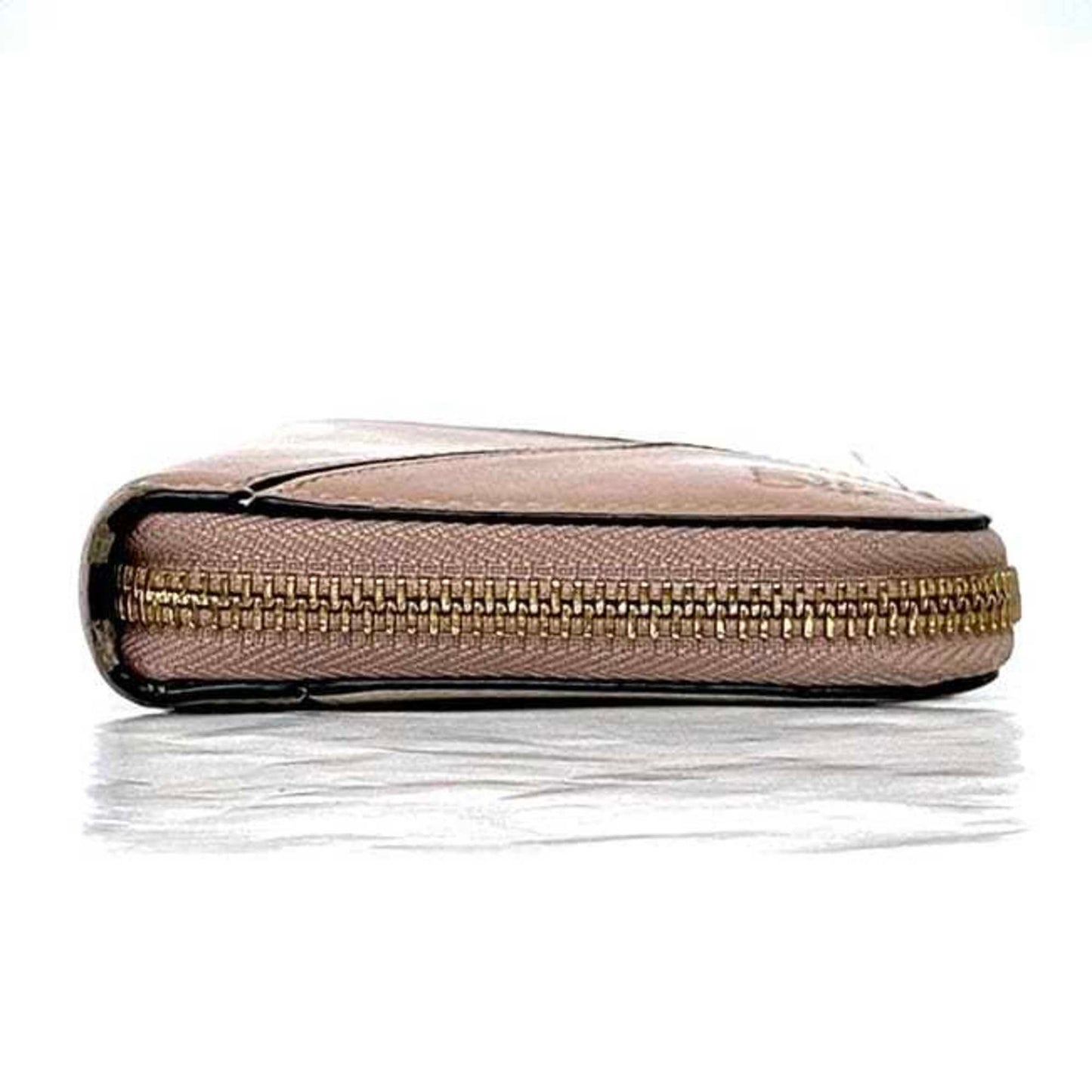 Loewe Round Long Wallet Ec-22656 Pink Beige White Puzzle 122N30Df13 Leather 261709