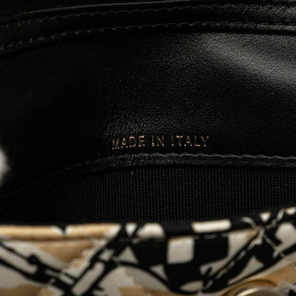 Chanel Matelasse Checkered Flag Coco Mark Mini Crossbody Chain Shoulder Bag In Beige