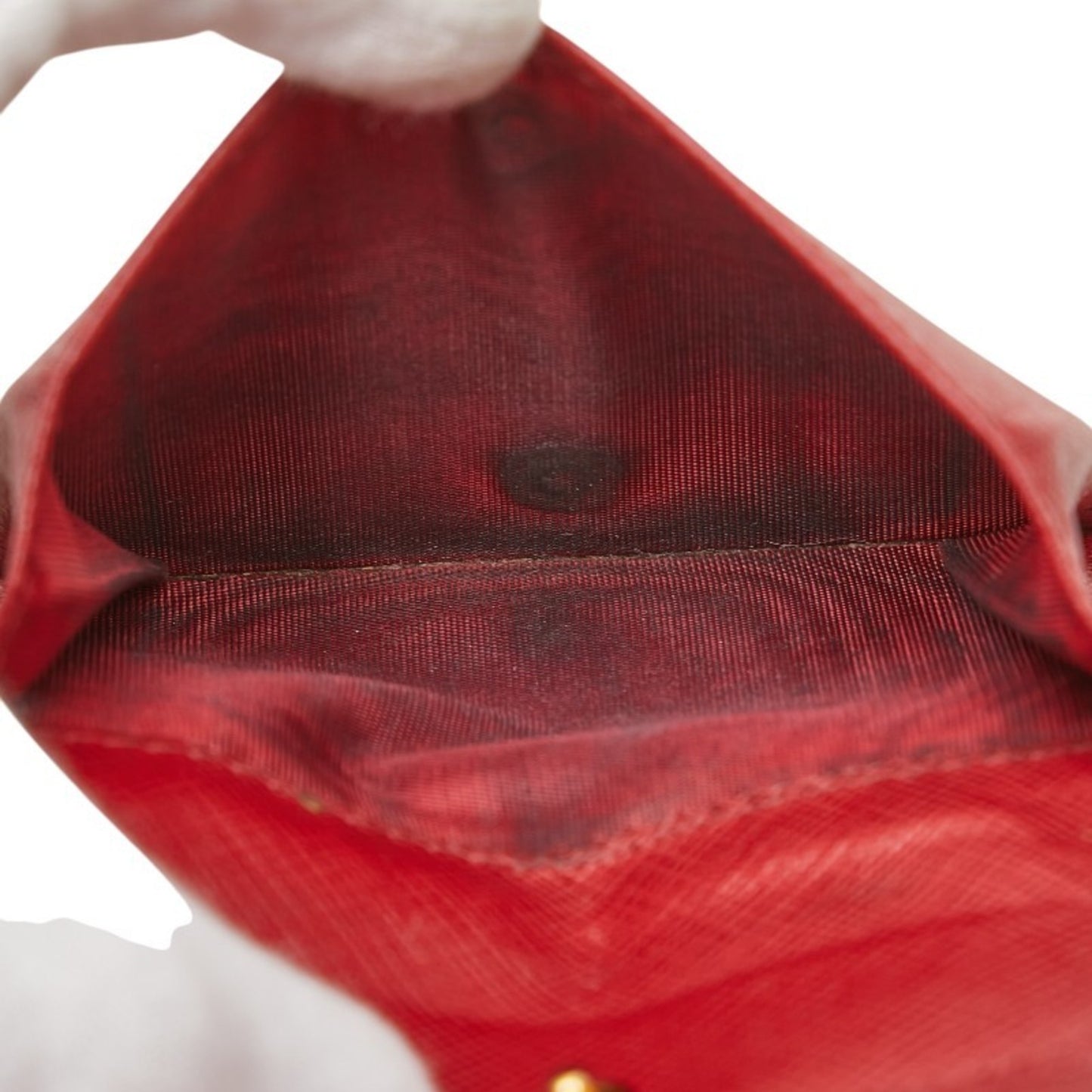 Prada Logo Bifold Wallet In Beige Leather