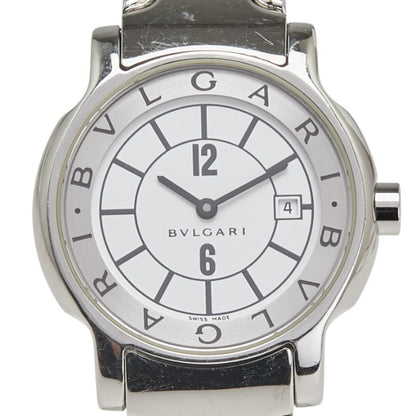 Bvlgari Solotempo St29S Quartz Watch With White Dial And Stainless Steel