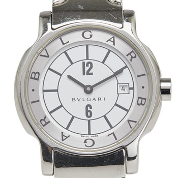 Bvlgari Solotempo St29S Quartz Watch With White Dial And Stainless Steel