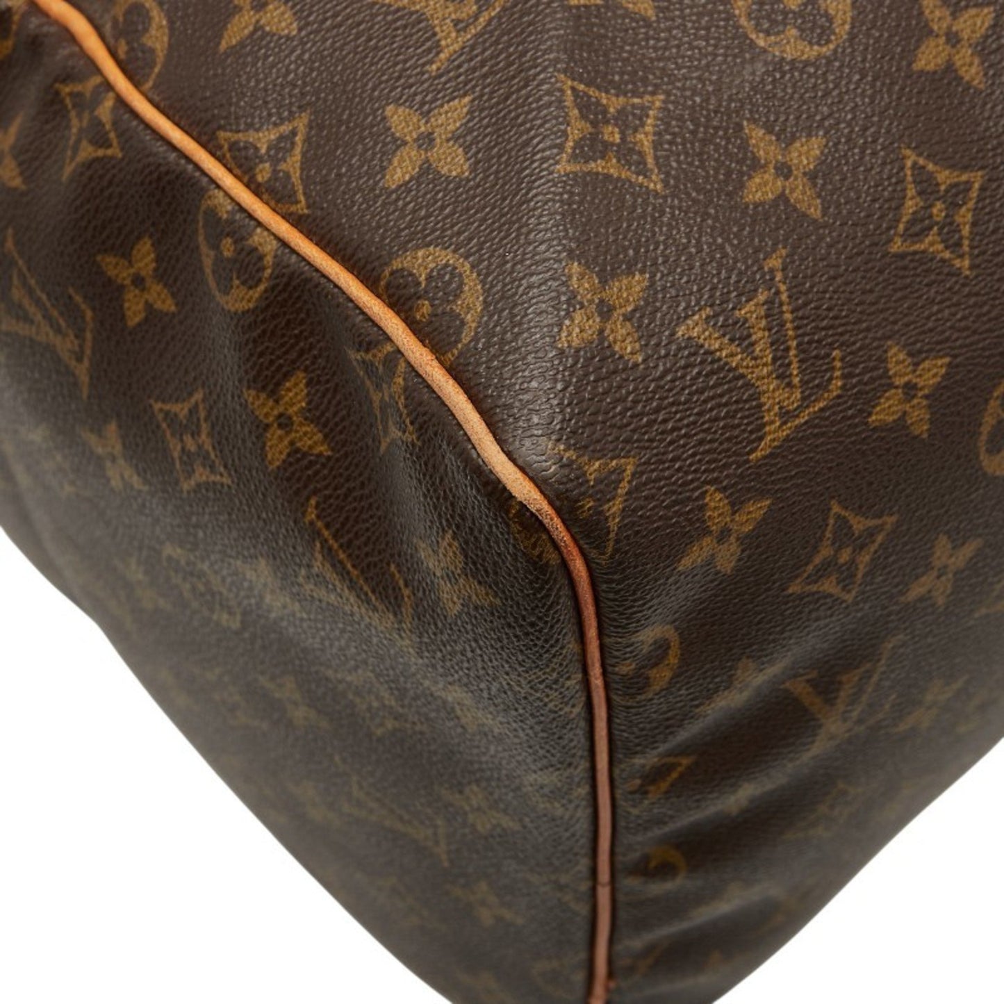 Louis Vuitton Monogram Keepall 55 Boston Bag/Travel Bag M41424 Brown Leather