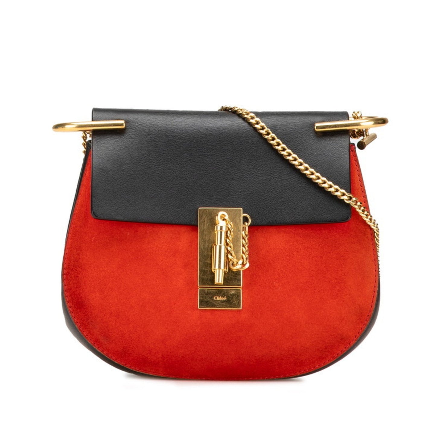 Chlo Chloe Drew Crossbody Chain Shoulder Bag In Red