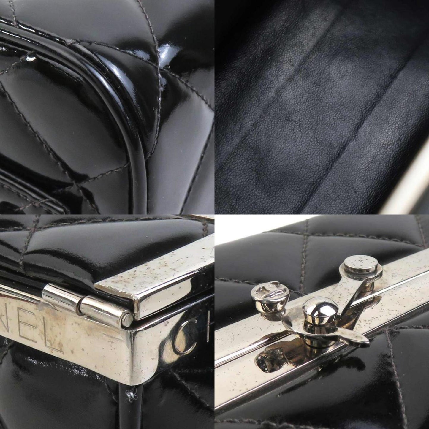 Chanel Handbag Leather Black