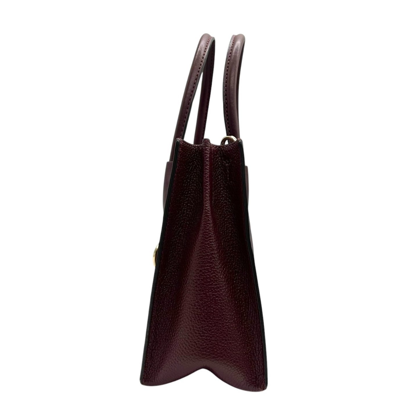 Michael Kors 2-Way Handbag/Shoulder Bag In Bordeaux Leather