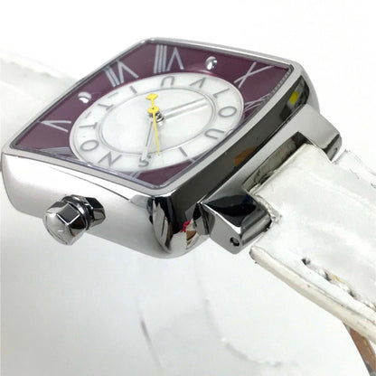 Louis Vuitton Q221J Quartz Wristwatch Silver Wine Red Based
