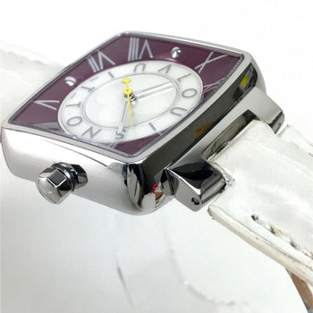 Louis Vuitton Q221J Quartz Wristwatch Silver Wine Red Based