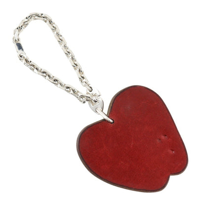 Hermes Hermes Apple Motif Charm Keychain Bag Leather Red