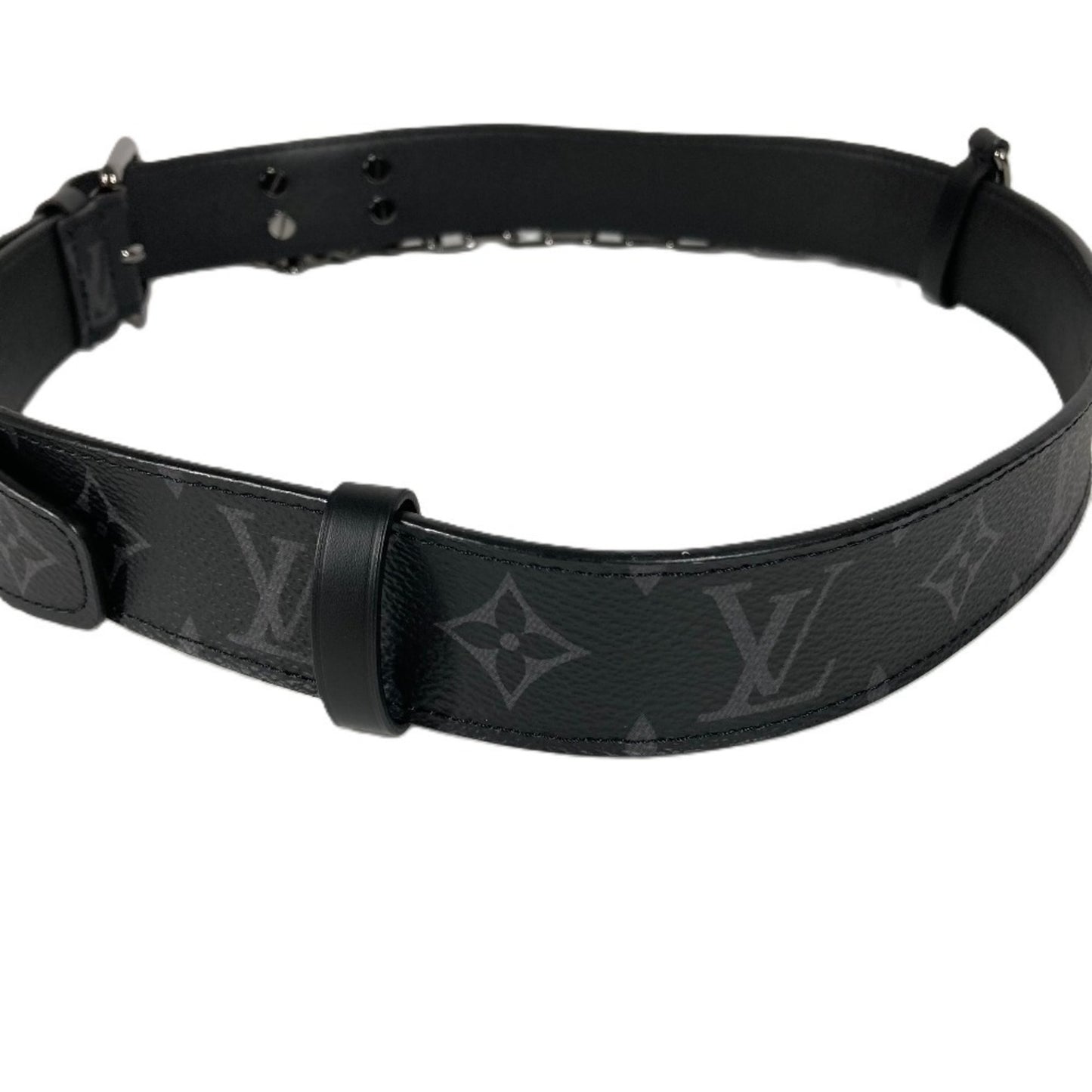 Louis Vuitton M0179V Monogram Eclipse Santur Signature Chain 35Mm Belt In Canvas