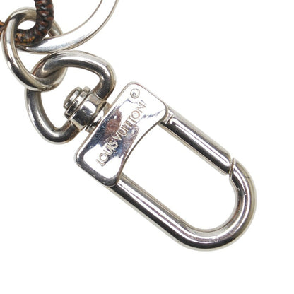Louis Vuitton Portecle Dice Keyring M66734 Silver Brown Metal Plastic Pvc
