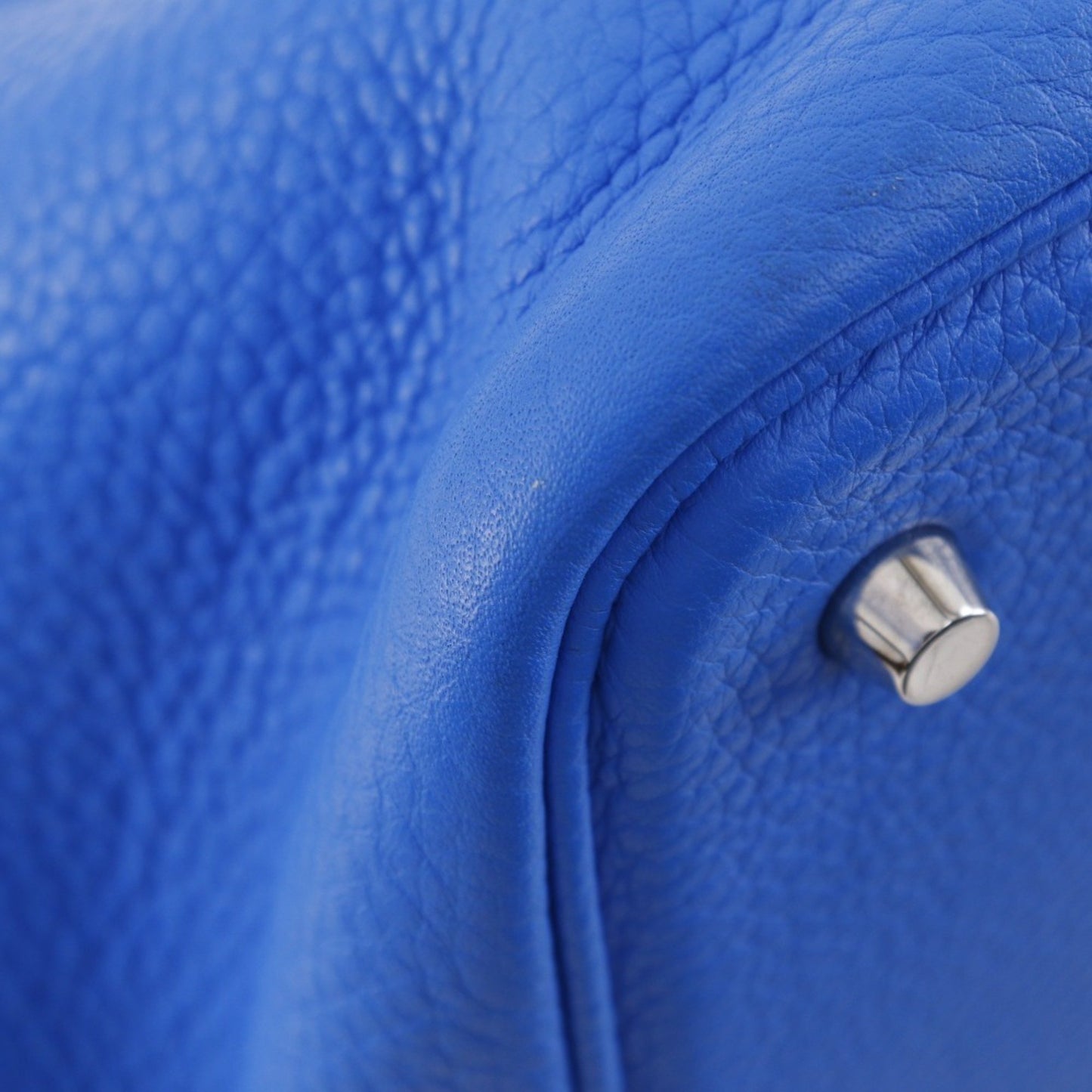 Hermes Herms Picotin Lock Mm Handbag In Taurillon Clemence Blue Hydra Leather