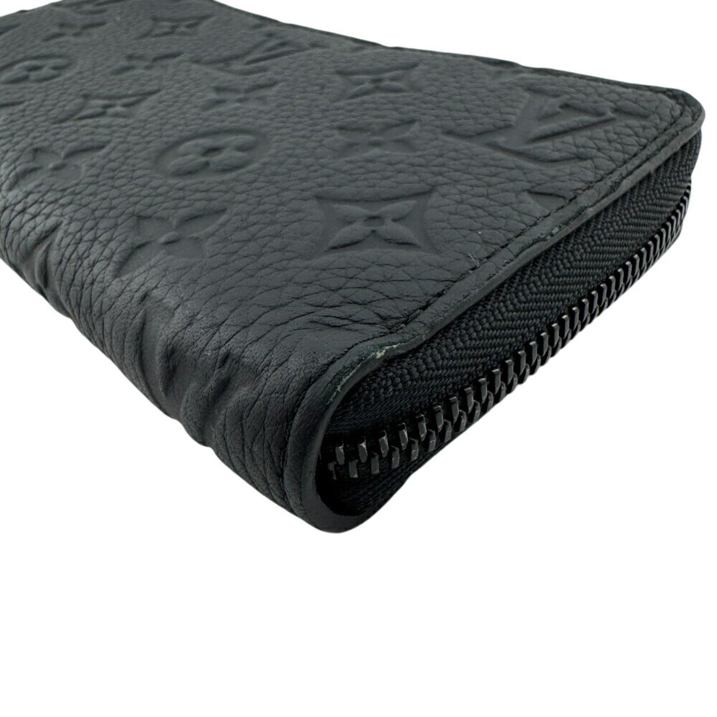 Louis Vuitton M11721 Zippy Wallet Horizontal Round Monogram Long Black