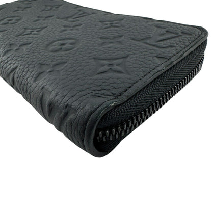 Louis Vuitton M11721 Zippy Wallet Horizontal Round Monogram Long Black