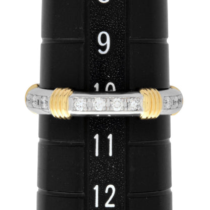 Christian Dior Dior Full Eternity Ring Diamond Size 10 K18Yg 3.6G Pt900 Yellow Gold Platinum