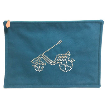 Hermes Hermes Bicycle Studs Velocipedi Flat Pouch Gm Canvas