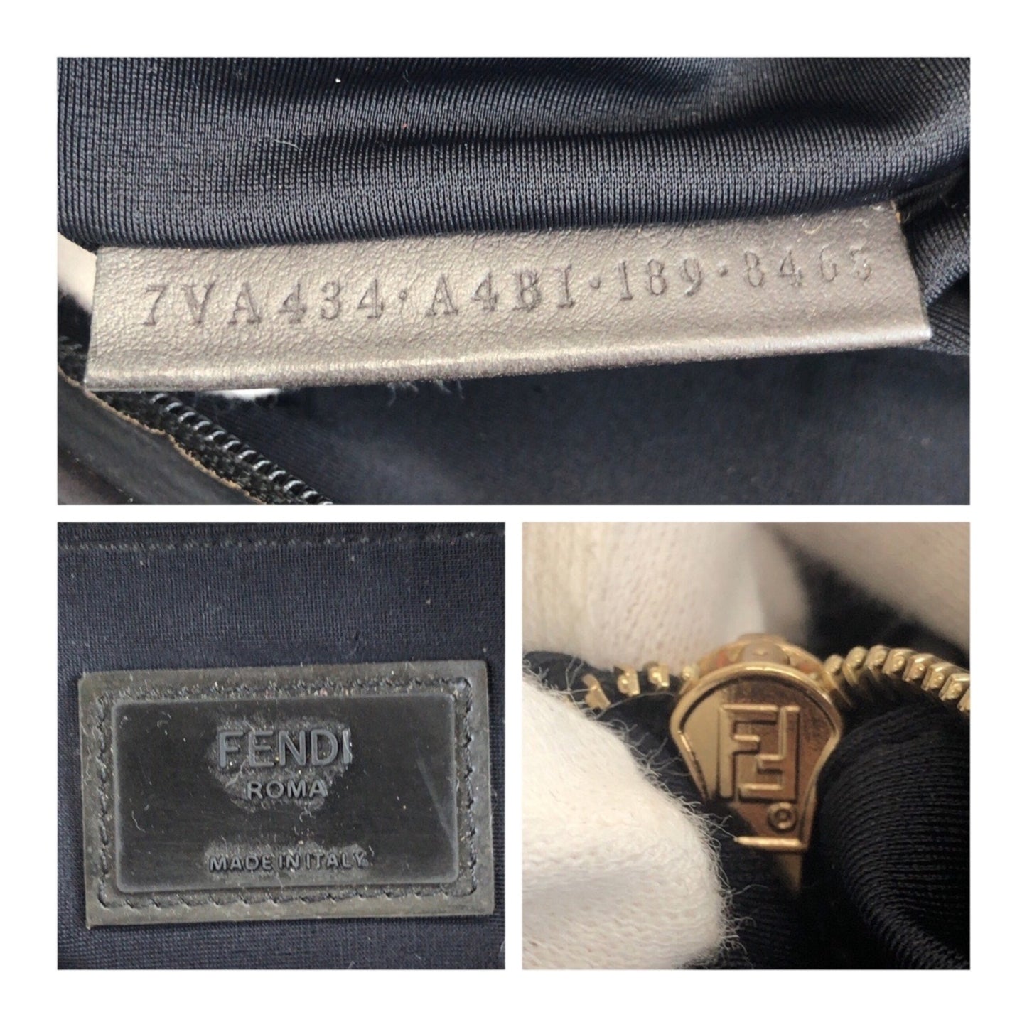 Fendi Zucca Pattern Brown Canvas With Gold Hardware