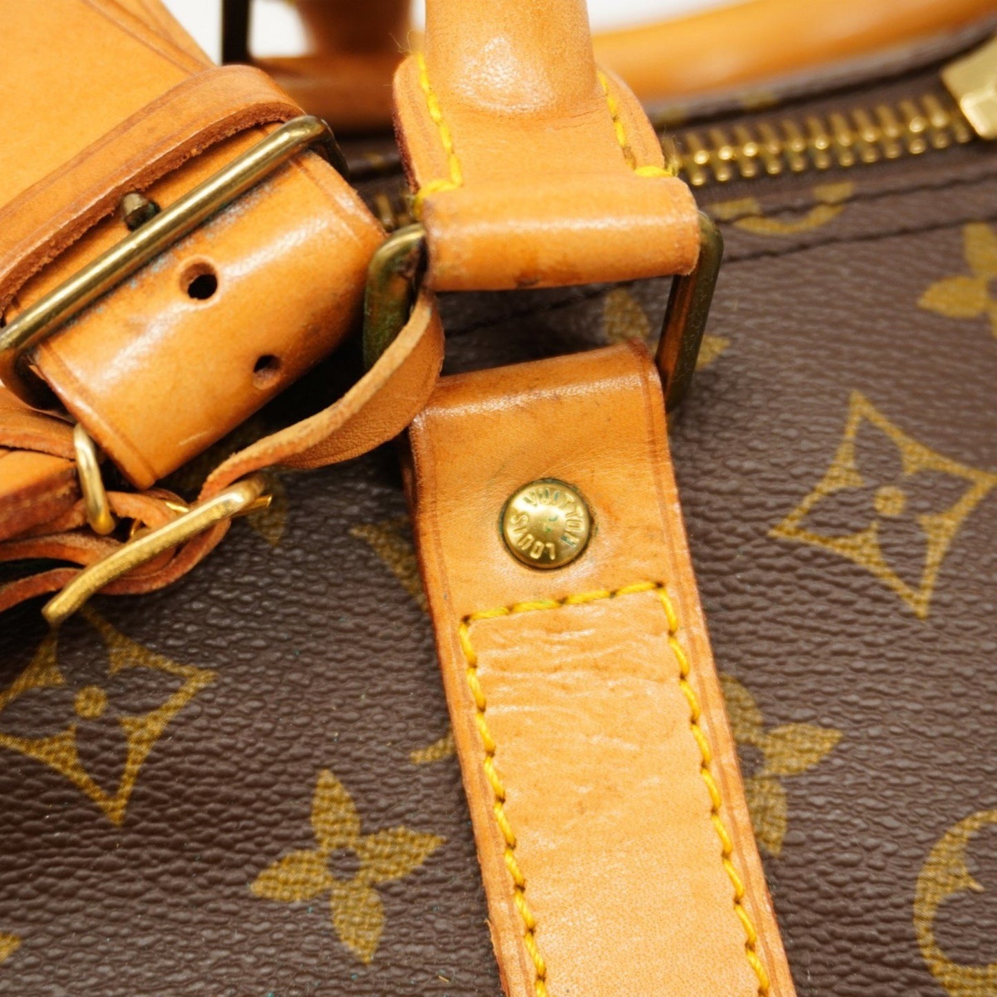 Louis Vuitton Monogram Keepall Bandouliere 60 Boston Bag M41412 Brown