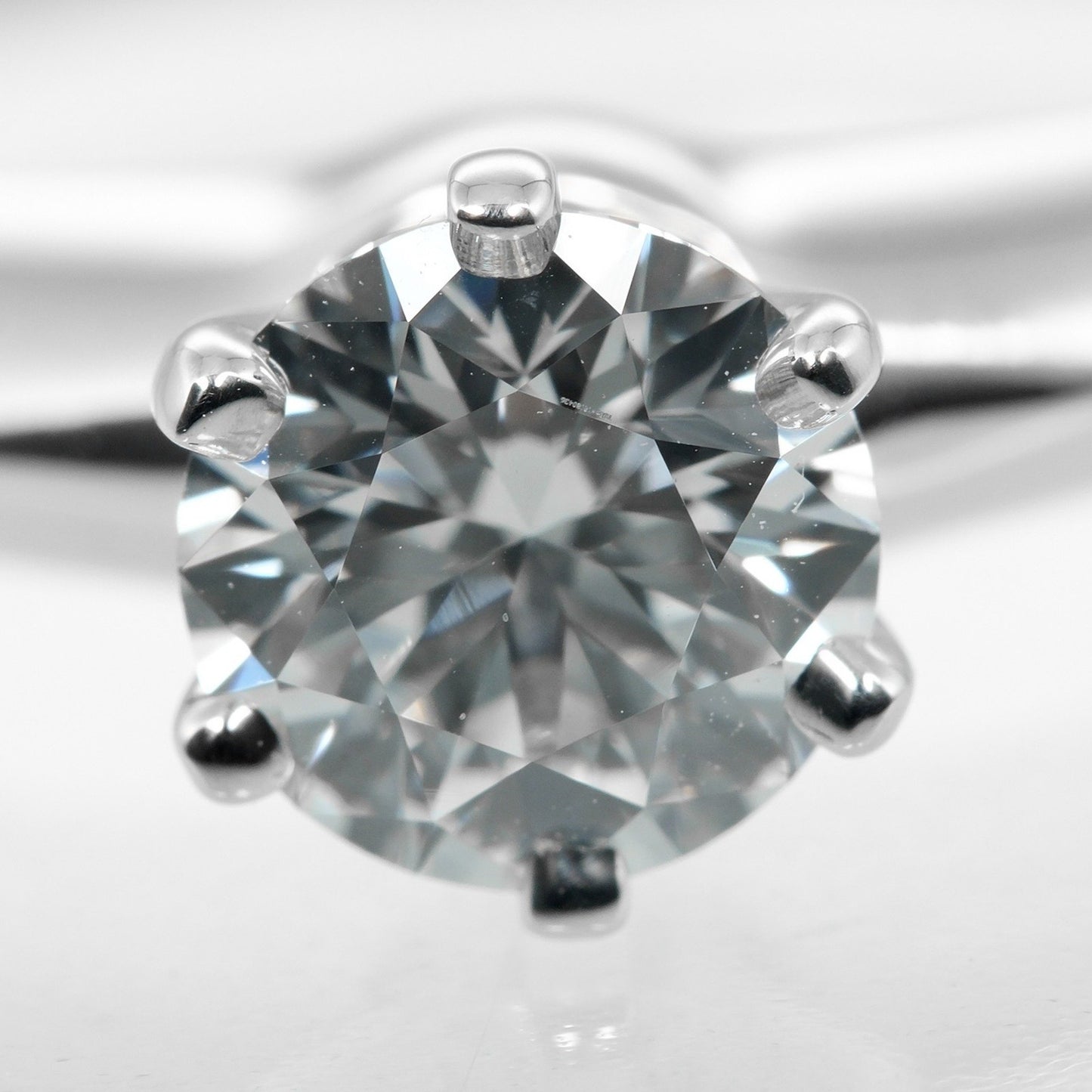 Tiffany & Co. Solitaire Size 7.5 Ring 0.53Ct Vs1/I/3Ex Pt950 Platinum Diamond